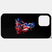 Coques Case-Mate iPhone Cheval Américain Drapeau Fête de l'Indépendance Pa (Verso (horizontal))