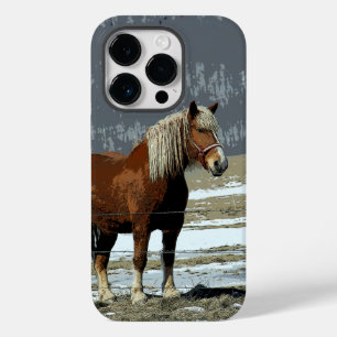 Coque Pour iPhone 14 Pro Cheval Belge En Paddock Cellulaire
