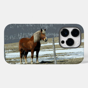 Coque Pour iPhone 14 Pro Cheval Belge En Paddock Cellulaire Cas II