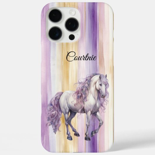 Coques Case-Mate iPhone Cheval blanc de Lavande romantique (Verso)