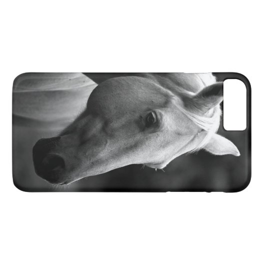 Coques Case-Mate iPhone Cheval blanc noir (Dos (Horizontal))