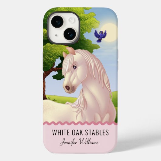 Coques Case-Mate iPhone Cheval blanc Thoroughbred personnalisable (Verso)
