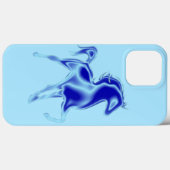 Coques Case-Mate iPhone Cheval Bleu Design moderne (Verso (horizontal))