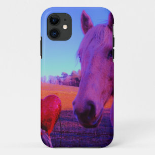 Coque Case-Mate Pour iPhone Cheval Brown et Coeur Rouge