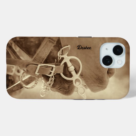 Coques Case-Mate iPhone Cheval Brown rustique de l'Ouest (Verso (horizontal))