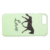 Coques Case-Mate iPhone Cheval, Coeurs et Amour (Dos (Horizontal))