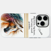 Coques Case-Mate iPhone Cheval coloré à crinière fluide (Verso (horizontal))