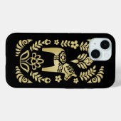 Coques Case-Mate iPhone Cheval Dala Suédois Or et Noir (Verso (horizontal))