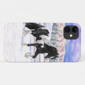 Coques Case-Mate iPhone Cheval d'attelage de la bandelette tzigane noire d (Dos (Horizontal))