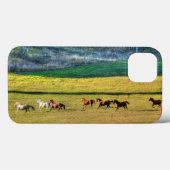 Coques Case-Mate iPhone Cheval de course Herd & Ranch Pasture Equine Photo (Verso (horizontal))