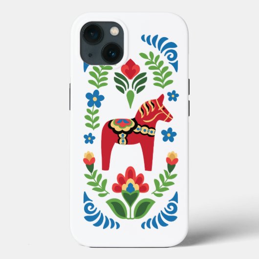 Coques Case-Mate iPhone Cheval de Dala suédois Rouge (Verso)
