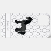 Coques Case-Mate iPhone Cheval de dessin animé Black Gypsy Vanner Clydesda (Verso (horizontal))
