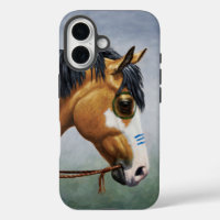 Cheval de guerre amérindien Buckskin Pinto
