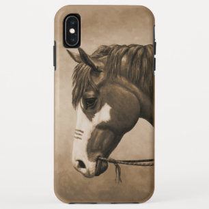Etui iPhone Case-Mate Cheval de guerre indien Pinto à Sepia