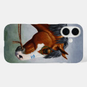 Coques Case-Mate iPhone Cheval de guerre Pinto de la baie amérindienne (Verso (horizontal))