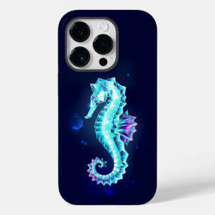 Coque Pour iPhone 14 Pro Cheval de mer de glace cristal sur Arrière - plan