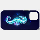 Coques Case-Mate iPhone Cheval de mer de glace cristal sur Arrière - plan (Verso (horizontal))