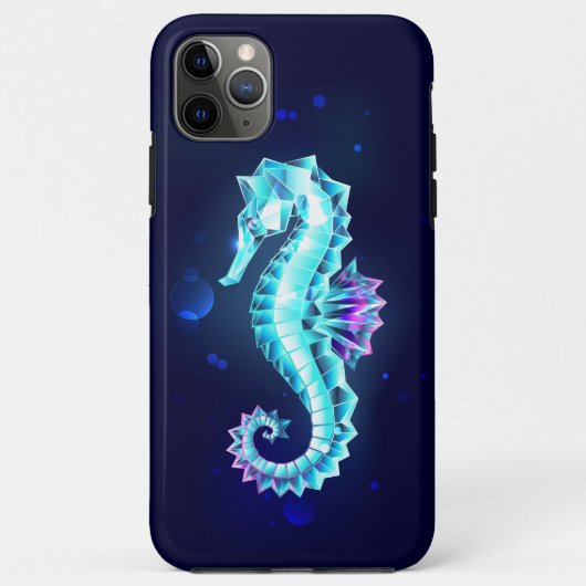 Coques Case-Mate iPhone Cheval de mer de glace cristal sur Arrière - plan (Dos)