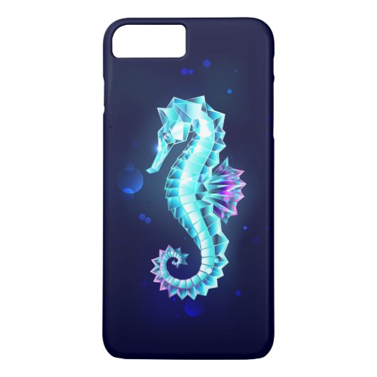 Coques Case-Mate iPhone Cheval de mer de glace cristal sur Arrière - plan  (Dos)