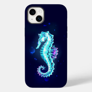 Coque Pour iPhone 14 Plus Cheval de mer de glace cristal sur Arrière - plan