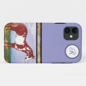 Coques Case-Mate iPhone Cheval de peinture Overo (monogramme) (Dos (Horizontal))