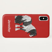 Coques Case-Mate iPhone Cheval d'équipage du Pinto noir Piebald Gypsy Vann (Dos (Horizontal))