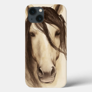 Etui iPhone 13 Cheval des animaux   de grange d'aquarelle