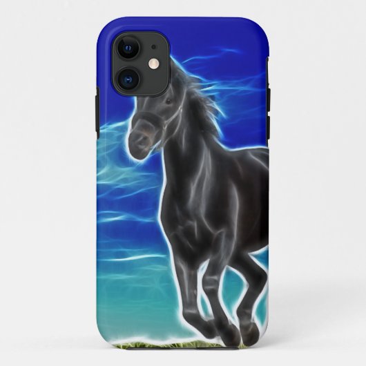 Coques Case-Mate iPhone Cheval d'étalon noir (Dos)
