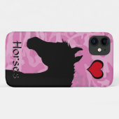 Coques Case-Mate iPhone Cheval du Coeur (camo rose) (Dos (Horizontal))