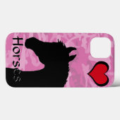 Coques Case-Mate iPhone Cheval du Coeur (camo rose) (Verso (horizontal))