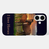 Coques Case-Mate iPhone Cheval et poney (Verso (horizontal))