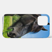 Coques Case-Mate iPhone Cheval friésien noir (Verso (horizontal))