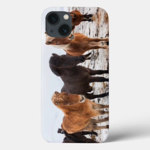 Coques Pour iPhone Cheval islandais en hiver en Islande