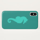 Coques Case-Mate iPhone Cheval Marin Turquoise (Dos (Horizontal))