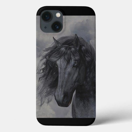 Coques Case-Mate iPhone Cheval noir (Verso)