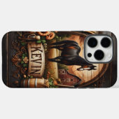 Coques Case-Mate iPhone Cheval Noir Avec Le Nom Kevin (Verso (horizontal))