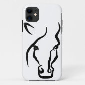 Coques Case-Mate iPhone Cheval noir et blanc (Dos)