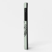 Coques Case-Mate iPhone Cheval noir Têtes vert (Dos/Gauche)