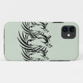 Coques Case-Mate iPhone Cheval noir Têtes vert (Dos (Horizontal))