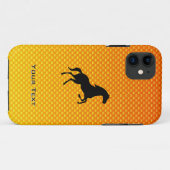 Coques Case-Mate iPhone Cheval orange jaune (Dos (Horizontal))