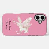 Coques Case-Mate iPhone Cheval rose blanc rose pâle (Verso (horizontal))