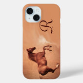 Coques Case-Mate iPhone CHEVAL ROUGE Antique Pink Monogramme (Verso)