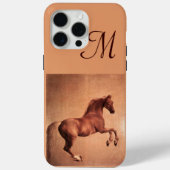 Coques Case-Mate iPhone CHEVAL ROUGE Monogramme de parchemin (Verso)