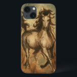 iPhone 13 Coque Cheval sauvage et couleurs chaudes<br><div class="desc">Le harpiste d'Ethan est connu pour ses peintures abstraites. Il aime peindre des chevaux et les paysages et cette image n'est aucune exception. L'acuité de l'encre utilisée dessus du cheval sauvage se mélange parfaitement avec des couleurs chaudes à l'arrière-plan.</div>