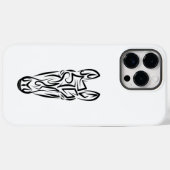 Coques Case-Mate iPhone Cheval tribal noir et blanc (Verso (horizontal))