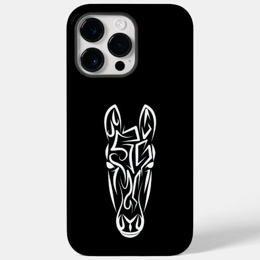 Coques Case-Mate iPhone Cheval tribal noir et blanc (Verso)