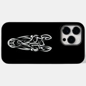 Coques Case-Mate iPhone Cheval tribal noir et blanc (Verso (horizontal))