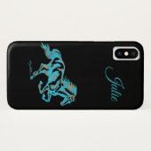 Coques Case-Mate iPhone Cheval Turquoise (Dos (Horizontal))