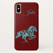 Coques Case-Mate iPhone Cheval Turquoise (Dos)