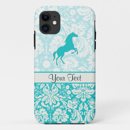 Coques Case-Mate iPhone Cheval turquoise (Dos)
